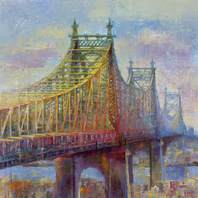 East River Bridge art print by Longo