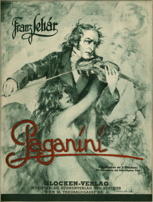 Franz Leh�r 's operetta Paganini operetta in three acts