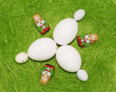 Easter eggs and Easter bunnies