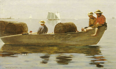 Three Boys In A Dory, 1873.