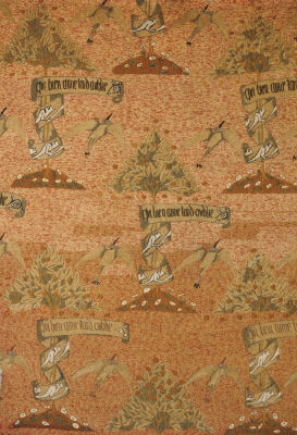 A Rare Early Embroidery Design With The Inscription 'He Who Loves Well Forgets Slowly'