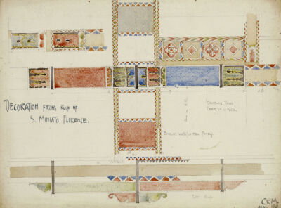 Florence, San Miniato, Studies of Decorative Ceiling Panels, 1891.