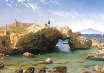 A Rocky Coast With Vesuvius Beyond, 1873