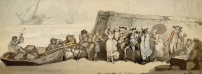 French Smugglers Detected By Custom House Officers On Landing, 1790