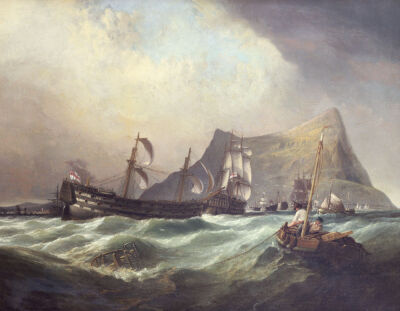 Neptune, Towing The Victory Into Gibraltar Harbour After The Battle Of Trafalgar