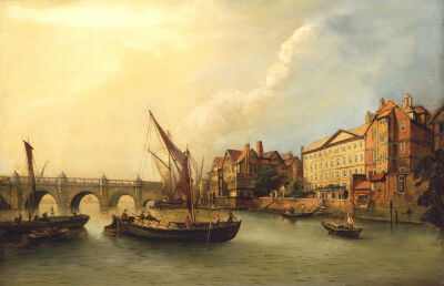 Westminster Bridge And The North Bank Of The Thames From The River