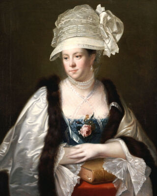 Portrait Of Dorothy Hope, Half Length In A Blue Dress