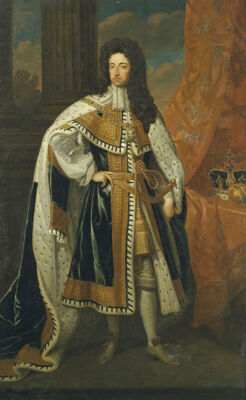 Portrait Of King William III (1650-1702), In State Robes, With The Crown