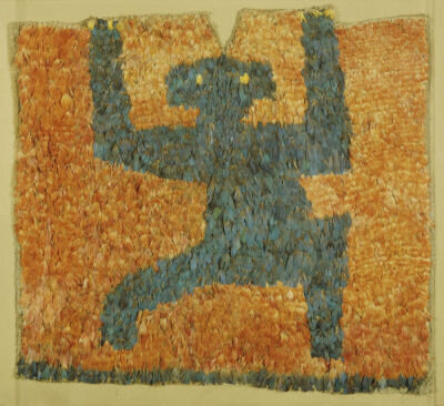 Nasca Feathered Panel, With The Figure Of A Monkey