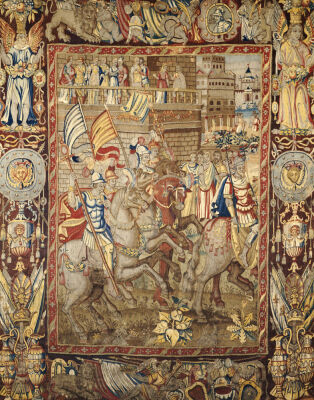 A Triumphal Procession. A Brussels Tapestry In Wools And Silks