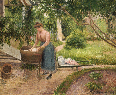Washerwoman At Eragny, 1889