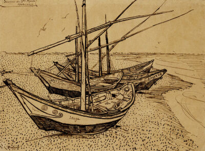 Boats On The Beach At Saintes-Maries-De-La-Mer, 1888