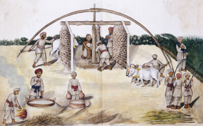 Sugar Cane Pressing. Kutch School, Circa 1840