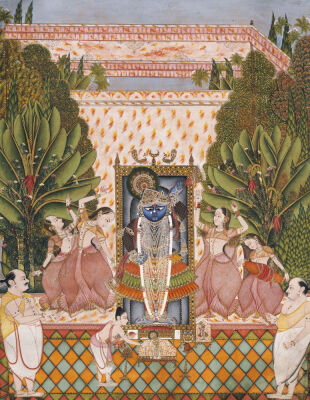 Worship Of Shri Nathji. Rajasthan, C.1825