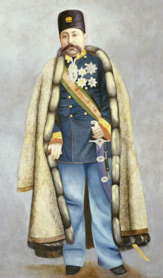 Portrait Of Muzaffar Al-Din Shah Qajar. Persia, C. 1890