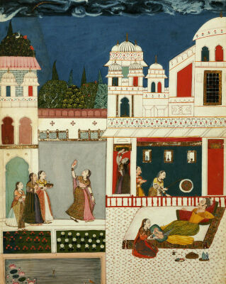 A Lord With His Mistress, Central India, Probably Malwa, Circa 1710