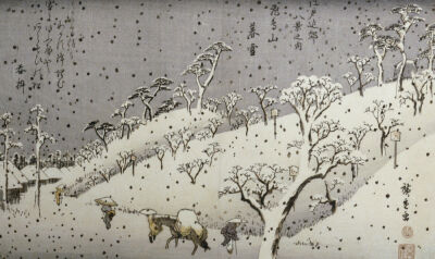 Evening Snow At Asuka Hill. From The Series Eight Views Of The Environs Of Edo