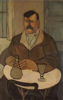 Man In A Cafe. Hombre En El Cafe. Rafael, 1922