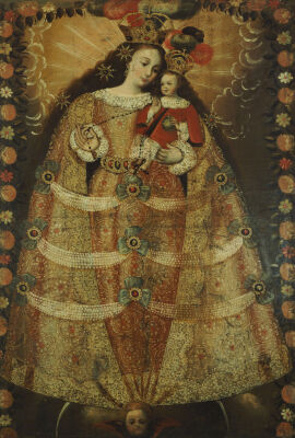 The Virgin Of Pomata With A Rosary