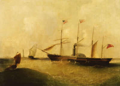 The Great Western, Designed By Brunel, Passing Bishops Rock Lighthouse