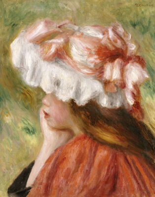 Head Of A Young Girl In A Red Hat