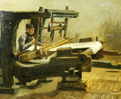 Weaver:The Whole Loom, Facing Right, 1884