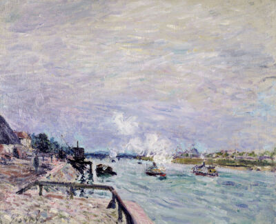 The Seine At Grenelle - Wet Weather, 1878