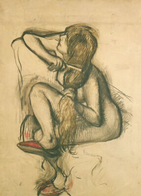 Woman Combing Her Hair