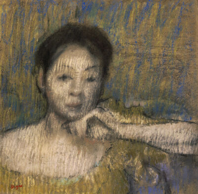 Bust Of a Woman With Her Left Hand On Her Chin, Circa 1895