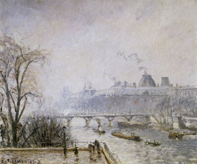 The Louvre And The Seine From The Pont Neuf - Morning Mist, 1902