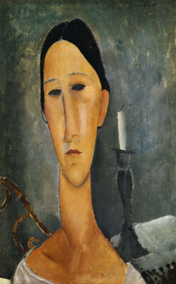 Hanka Zborowska with a Candlestick, 1919