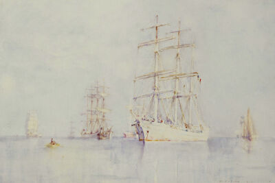 Moored Clippers, 1914