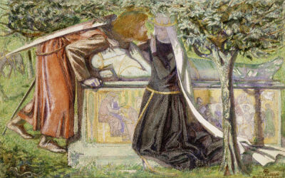 Arthur's Tomb: Sir Launcelot Parting From Guenevere, 1854
