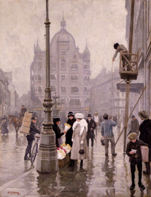 The Flower Seller, Amager Torv, Copenhagen, 1918