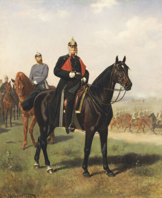 Wilhelm I With His Son At The Battle Of Konigsgratz, 1864