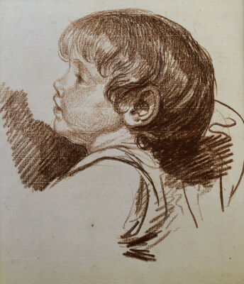 Head Of A Boy In Profile To The Left