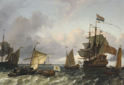 The Frigate Princes Maria, Flying The Standard Of Prince William Of Orange