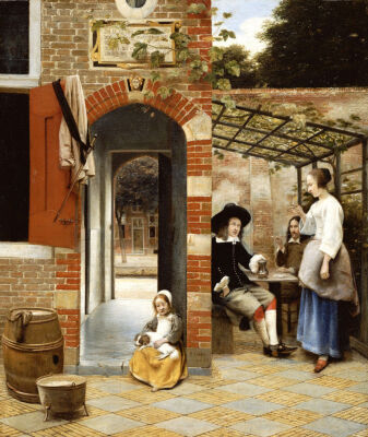 Courtyard Of A House In Delft, 1658