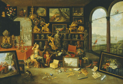 A Personification And Allegory Of Sight: A Collectors Cabinet, C. 1660