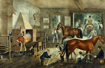 Trotting Cracks' At The Forge, 1869