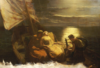 The Escape Of Glaucus And Ione, With The Blind Girl Nydia, From Pompeii