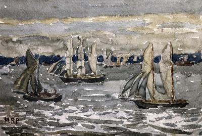 A Grey Day - Boston Harbor