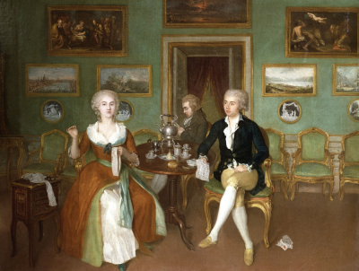 Group Portrait Of A Lady And Two Gentlemen