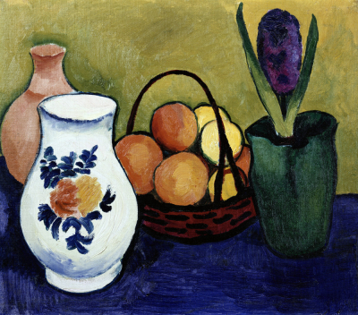 The White Jug With Flower And Fruit