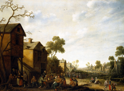 Peasants Merrymaking In A Village Street