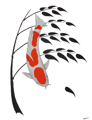 JapaneseKoi Kohaku Bamboo