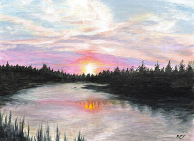 Sunset over Water