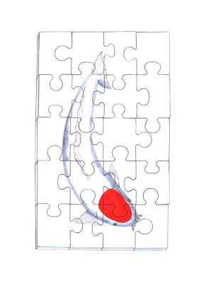 Completed Koi Tancho Jigsaw
