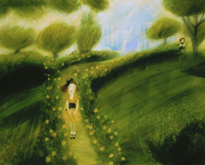 Lucille Sloane is not alone in the garden of her spectral home