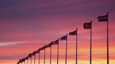 Sunset Flags